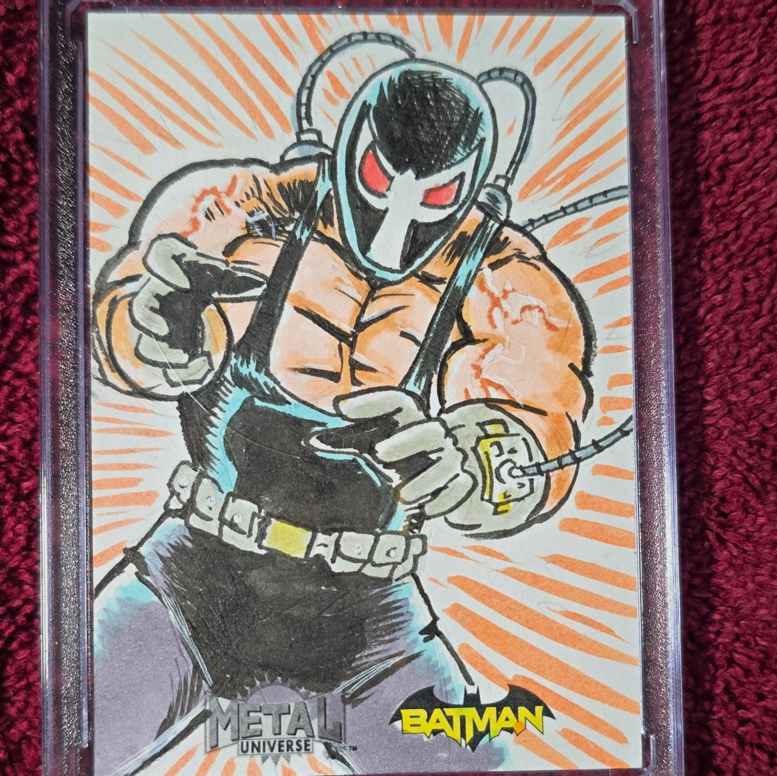 Upper Deck Metal Universe Batman Bane 1/1 Sketch ZALLO 2024 SMUB-136