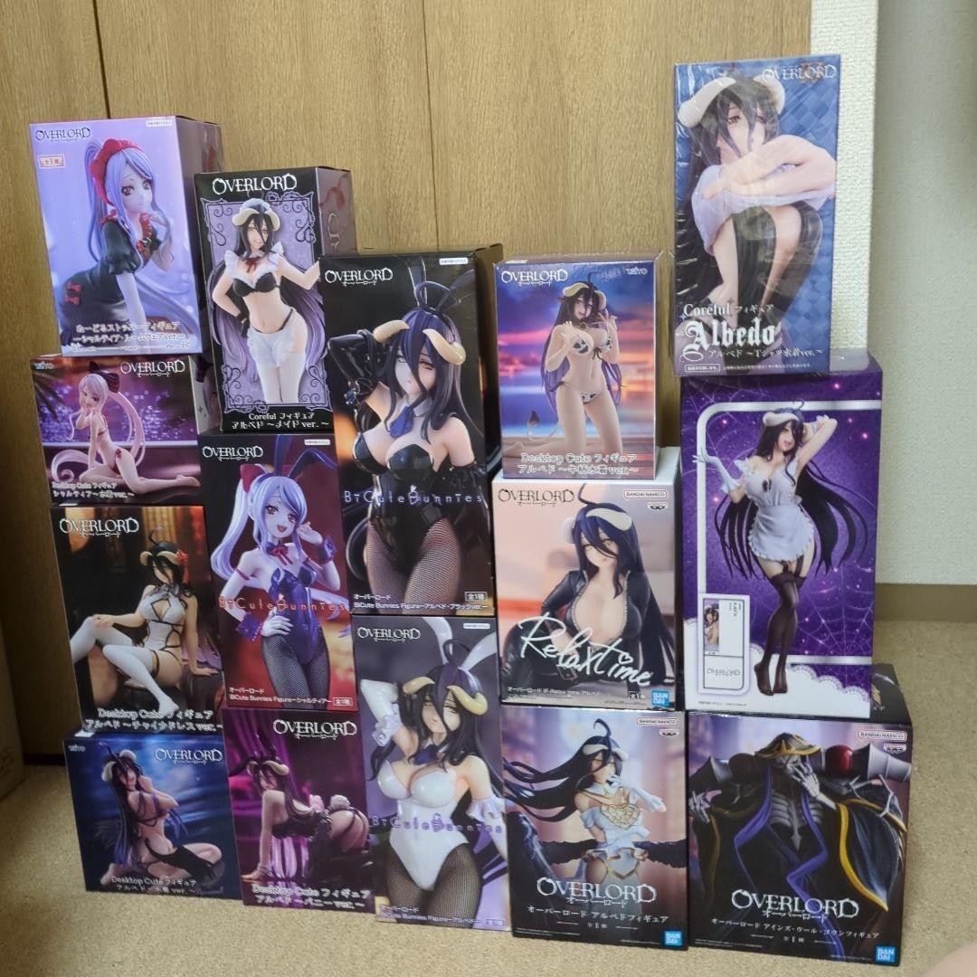 Overlord Albedo Figure Set DesktopCute Relaxtime BiCute Collectible Anime Japan