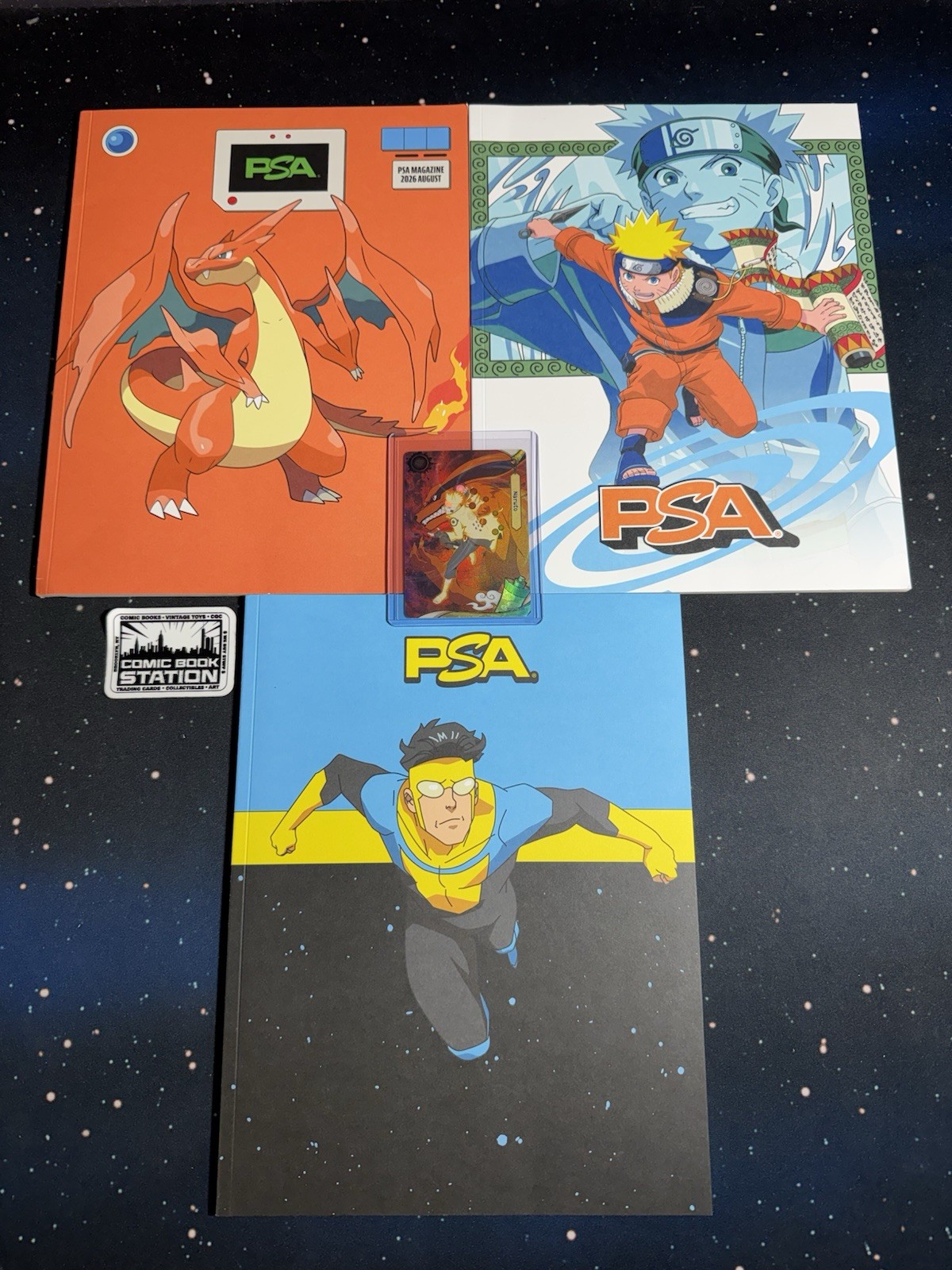 PSA Magazine Bundle (Vol. 21, 22, 29) with Naruto Shippuden Kayou Promo Card MC