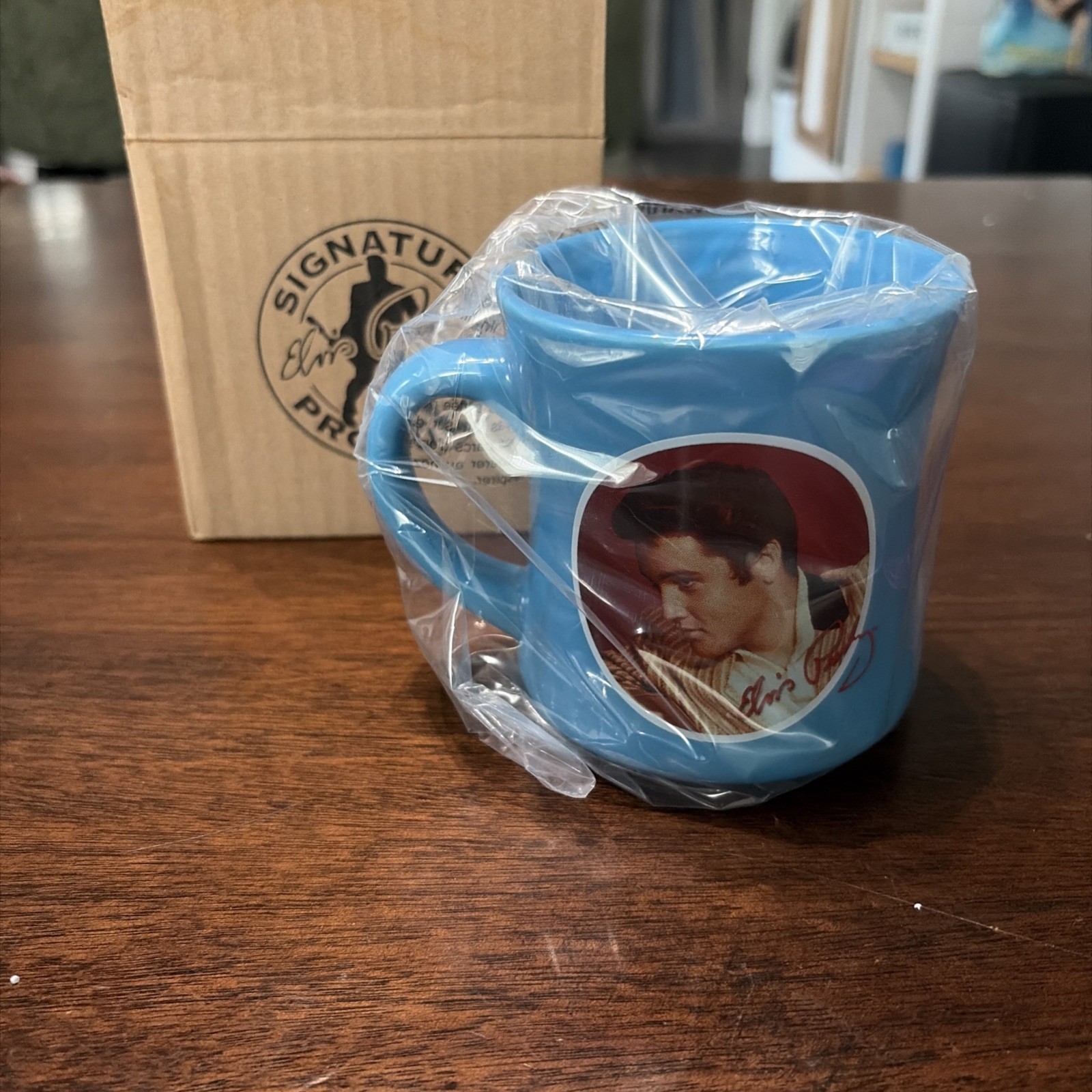 Blue Elvis Presley Stoneware Coffee Mug 2006 Signature Product