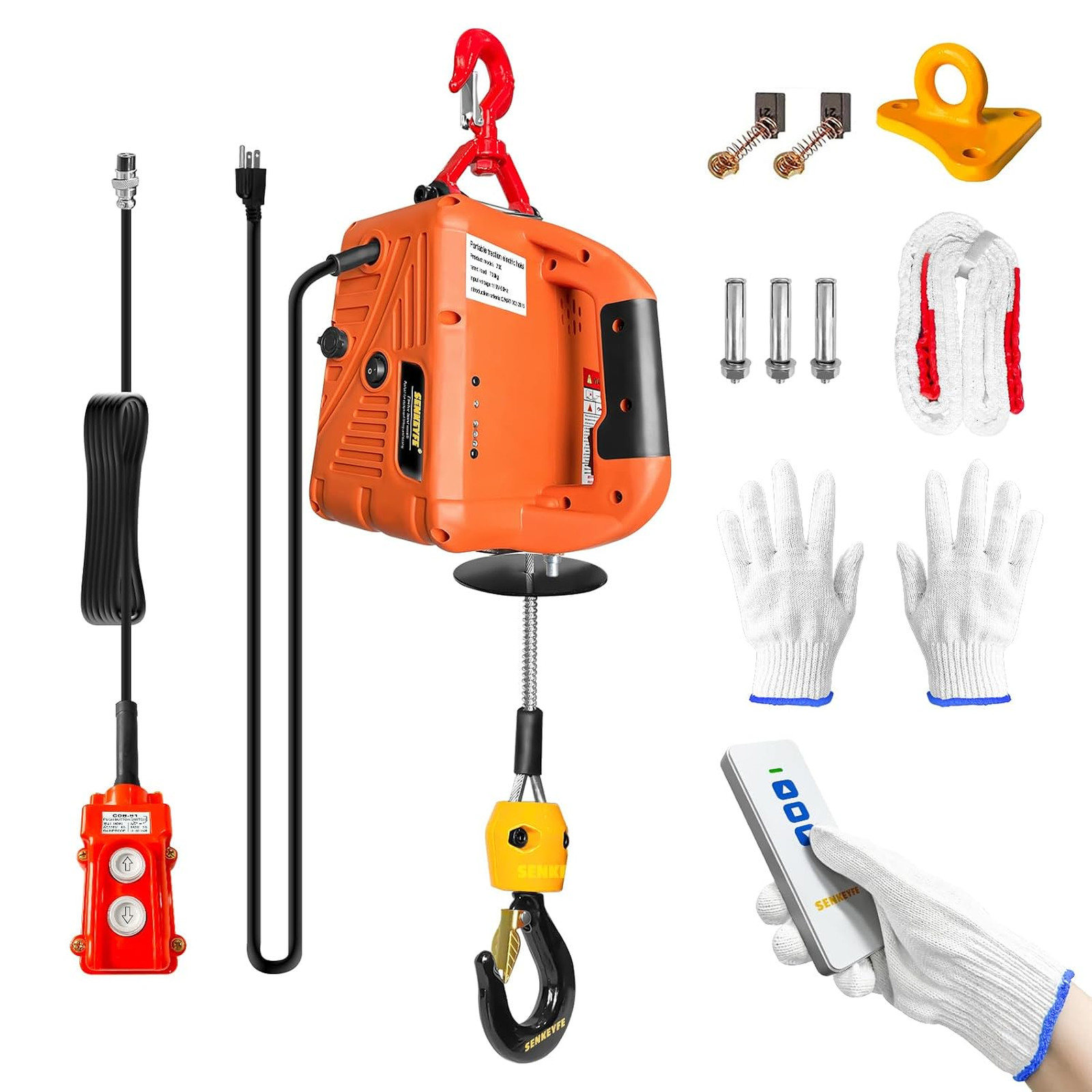 Power Electric Portable Hoist Winch 1500LBS, 3 in 1 Electric Cable Hoist 110V 25 Power Electric Portable Hoist Winch 1500LBS, 3 in 1 Electric Cable Hoist 110V 25
