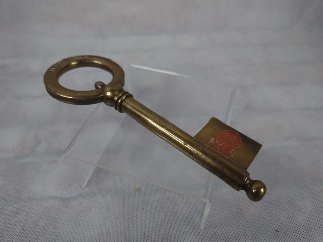 Heavy Brass Souvenir Key Hamburg Germany 17cm Long