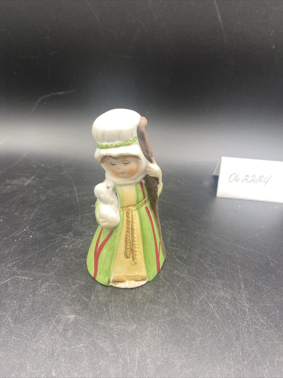 Vintage Merri-Bell Shepard Girl Christmas bell 2 1/4”X 4 1/2”