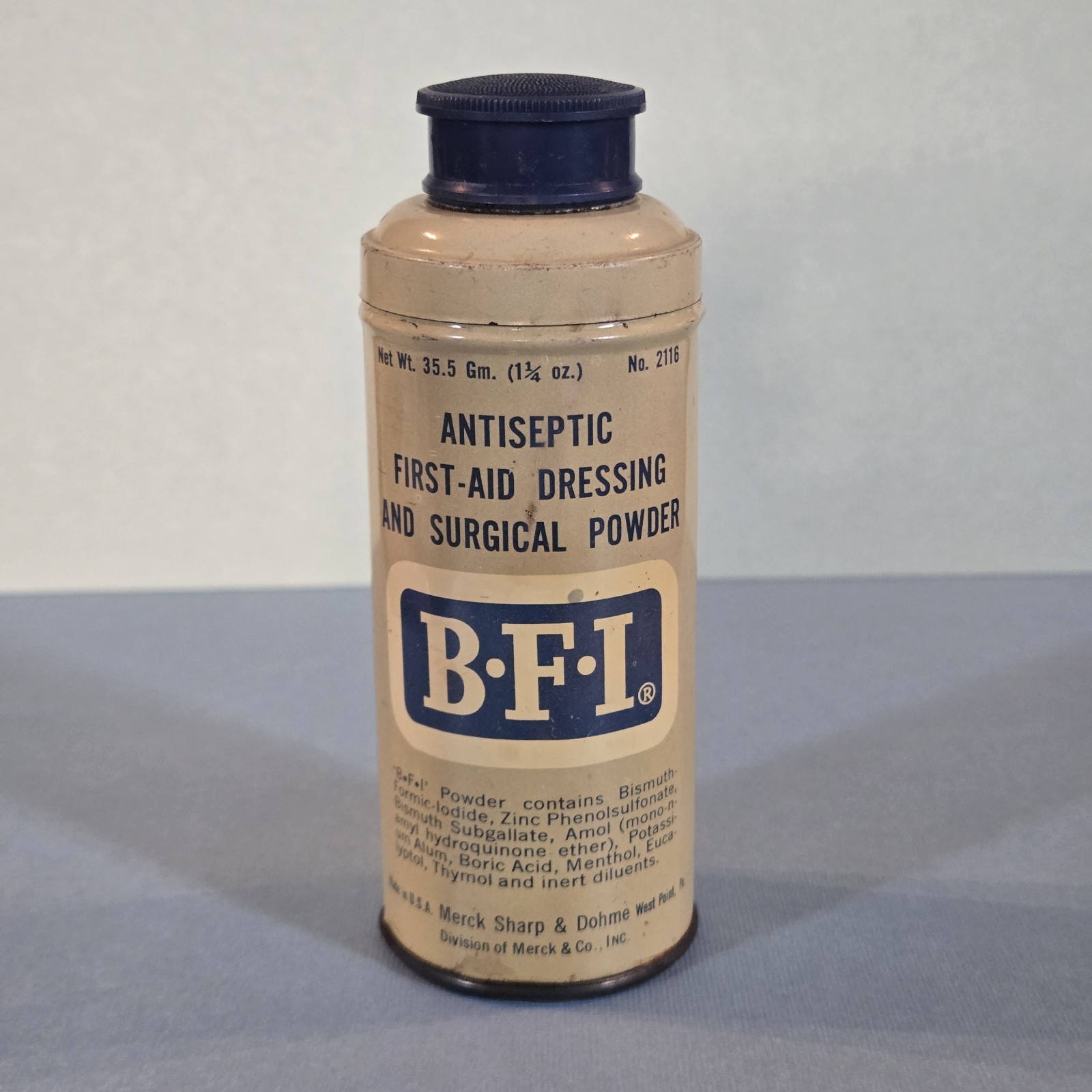 Vintage BFI Antiseptic First-Aid Dressing & Surgical Powder 4¼\