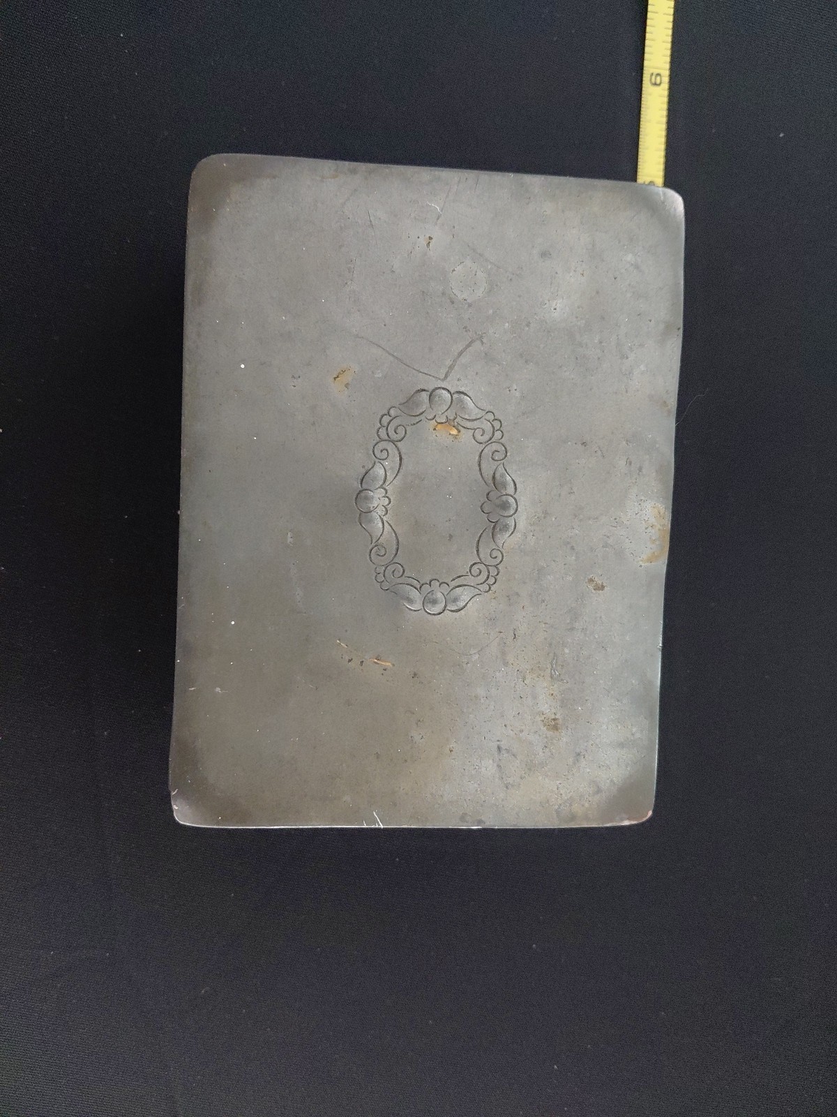Vintage Just Anderson Pewter Box Blyfrit Tin 464 Lined Wood 1930s