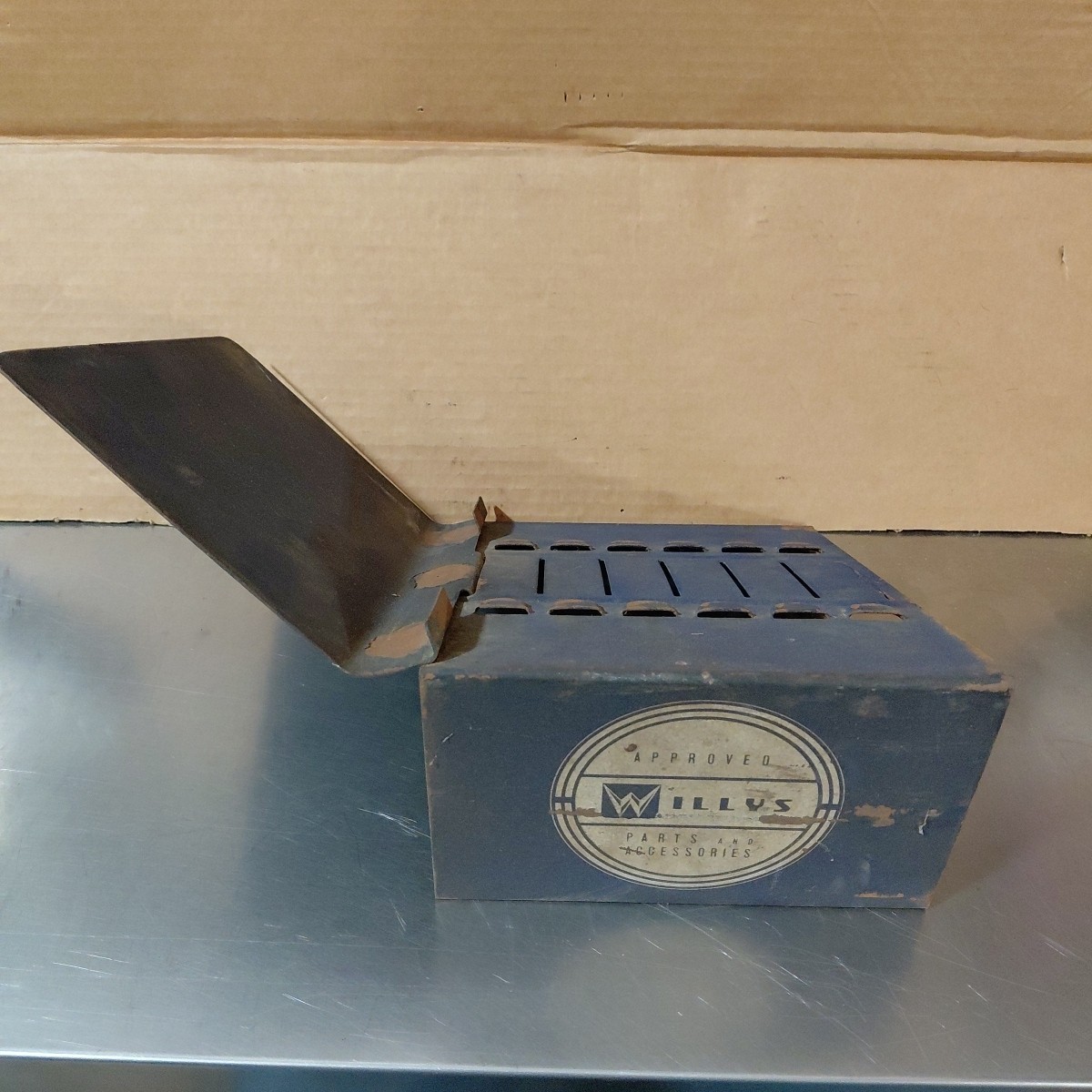 1945-1954 Willys Jeep dealership part counter book catalog stand *ORIGINAL*