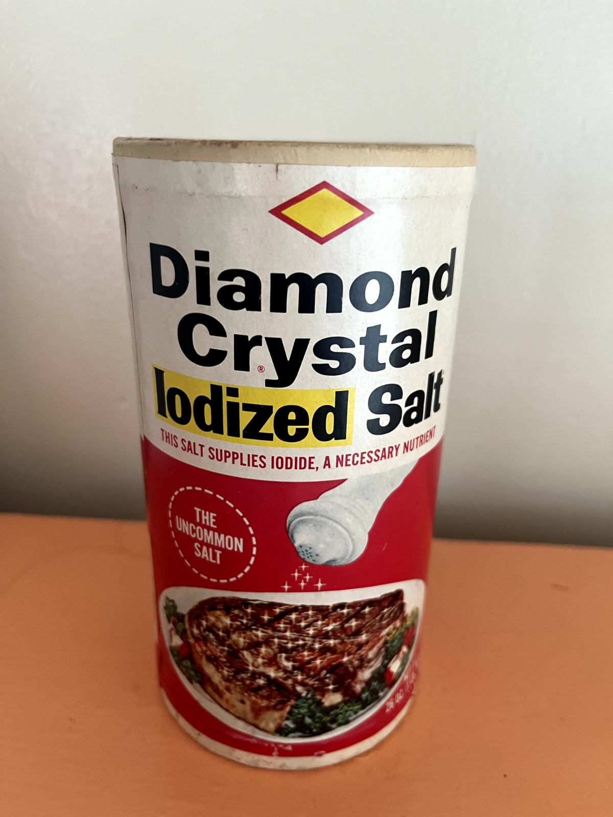 You Choose Vintage Diamond Iodized Salt 26 Oz Cardboard W/ Paper Label
