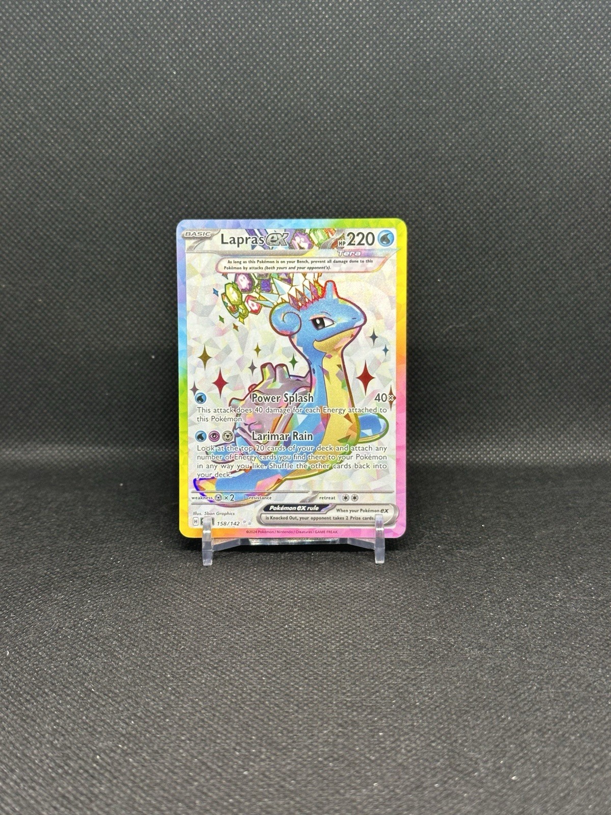 Lapras ex Holo Ultra Rare SV07: Stellar Crown 158/142 NM