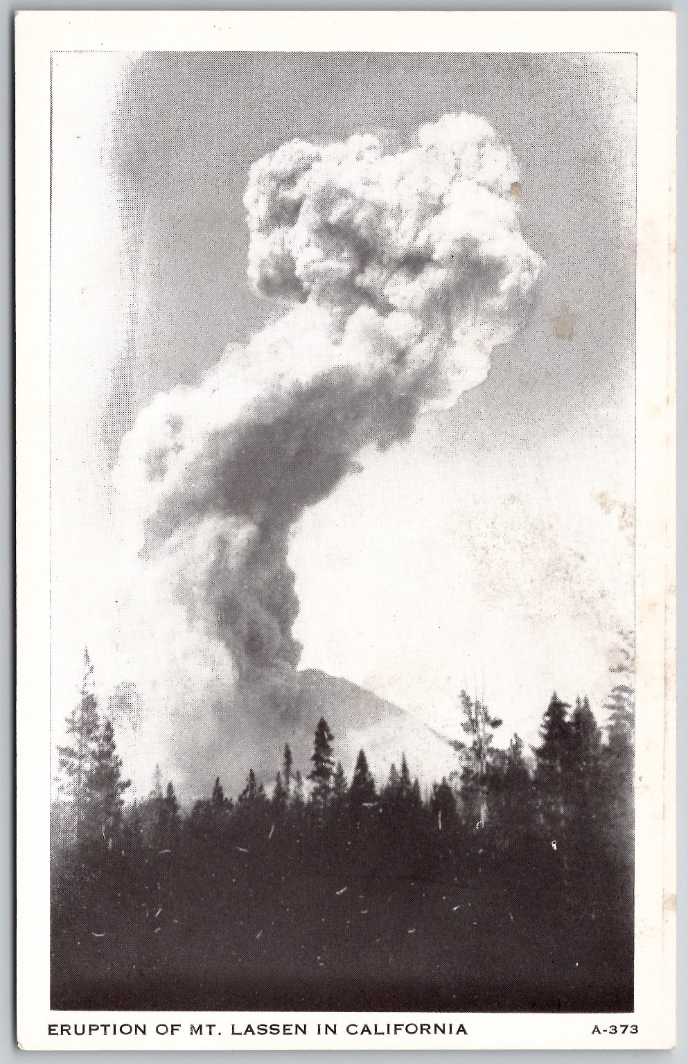 Vintage MT. LASSEN Eruption Postcard California Volcano J.F. Johnson 1910s Vintage MT. LASSEN Eruption Postcard California Volcano J.F. Johnson 1910s