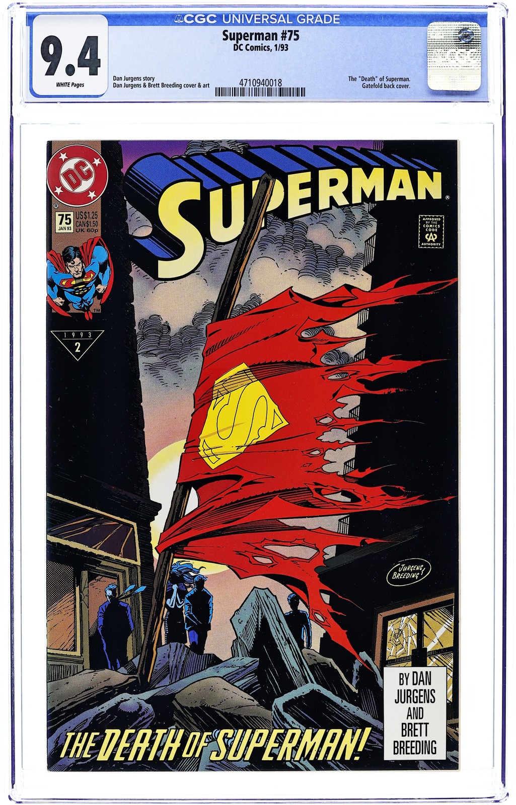 Superman #75D Direct Variant 1st Printing CGC 9.4 1993 4710940018