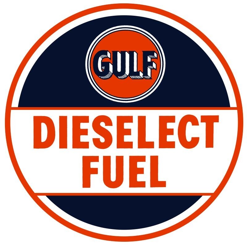 Gulf Oil Co. Dieselect Diesel Fuel NEW Sign 28\