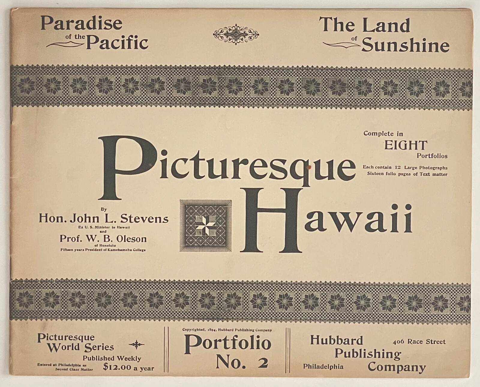 Hawaii Magazine- Paradise of the Pacific- Portfolio # 2- Printed 1894 -original