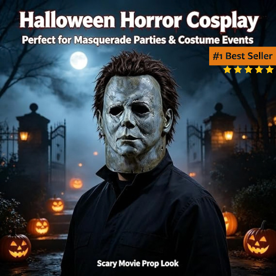 Detailed Michael Myers Mask - Ideal for Masquerade Parties & Halloween Events