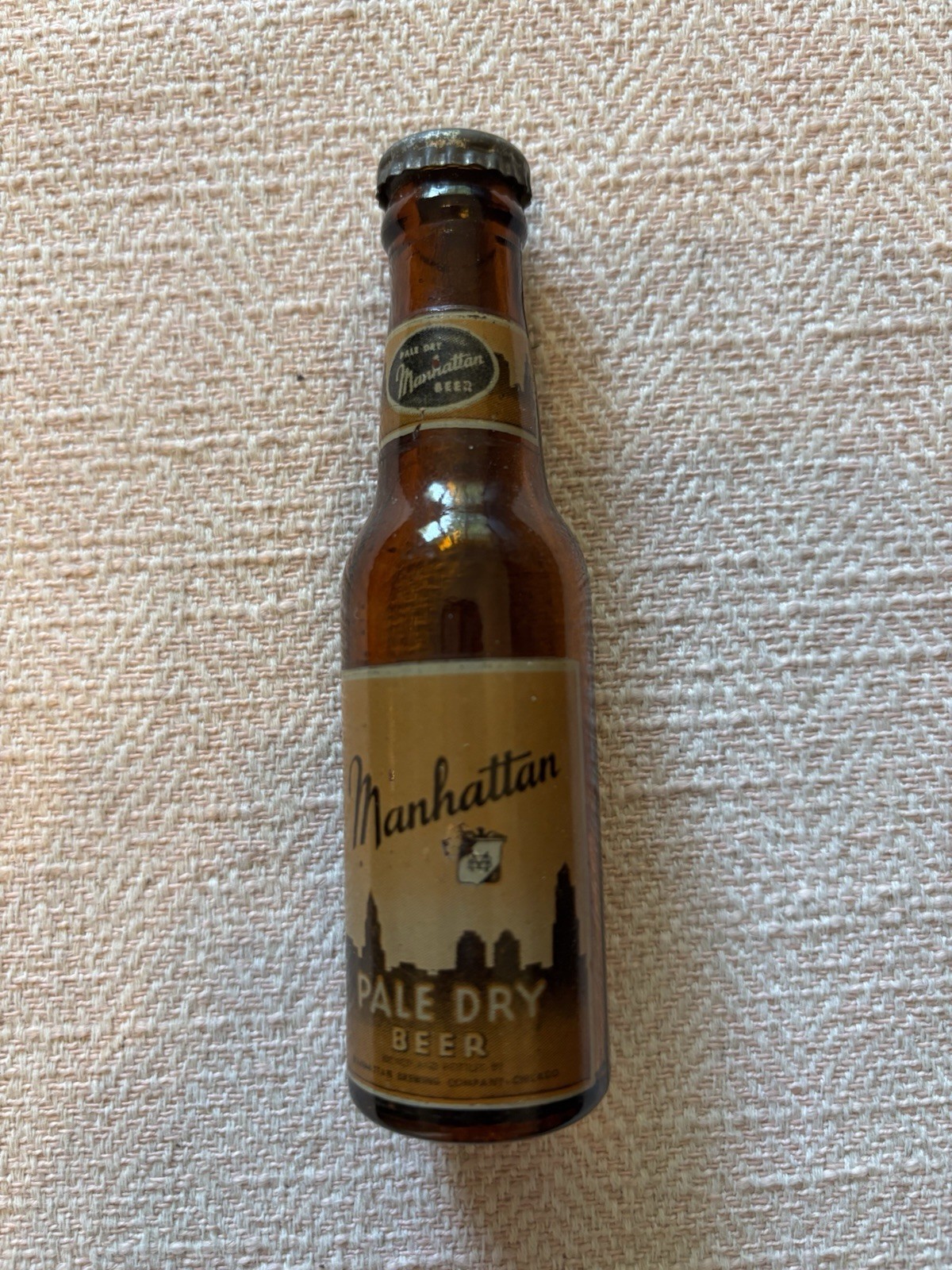 Rare Manhattan Vintage Miniature Beer Bottle Rare Manhattan Vintage Miniature Beer Bottle