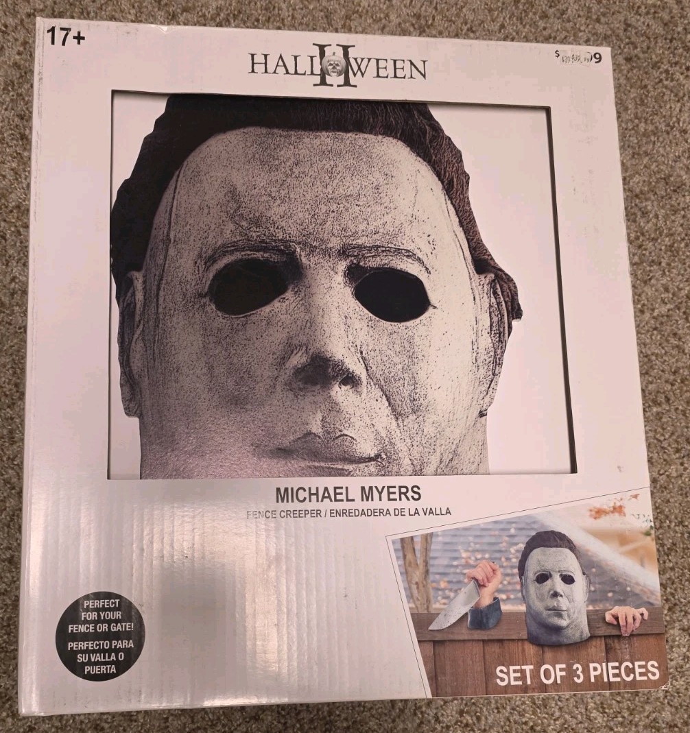 Halloween II Michael Myers Fence Creeper Prop, Plastic, Black/White/Gray Halloween II Michael Myers Fence Creeper Prop, Plastic, Black/White/Gray