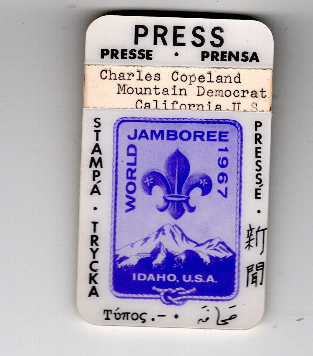 Boy Scout 1967 World Jamboree Press Pin