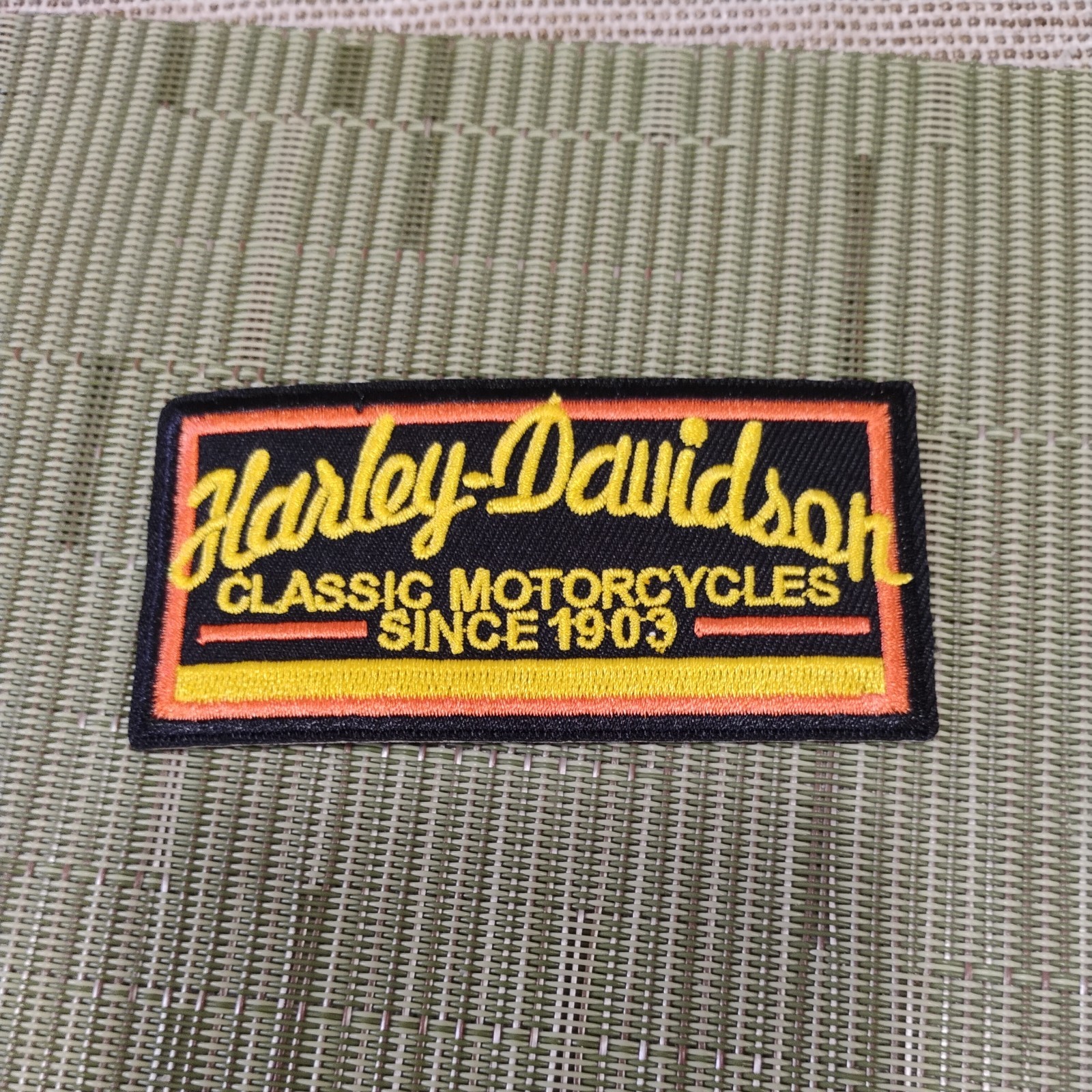 3” Embroidered Harley Davidson Iron On Patch
