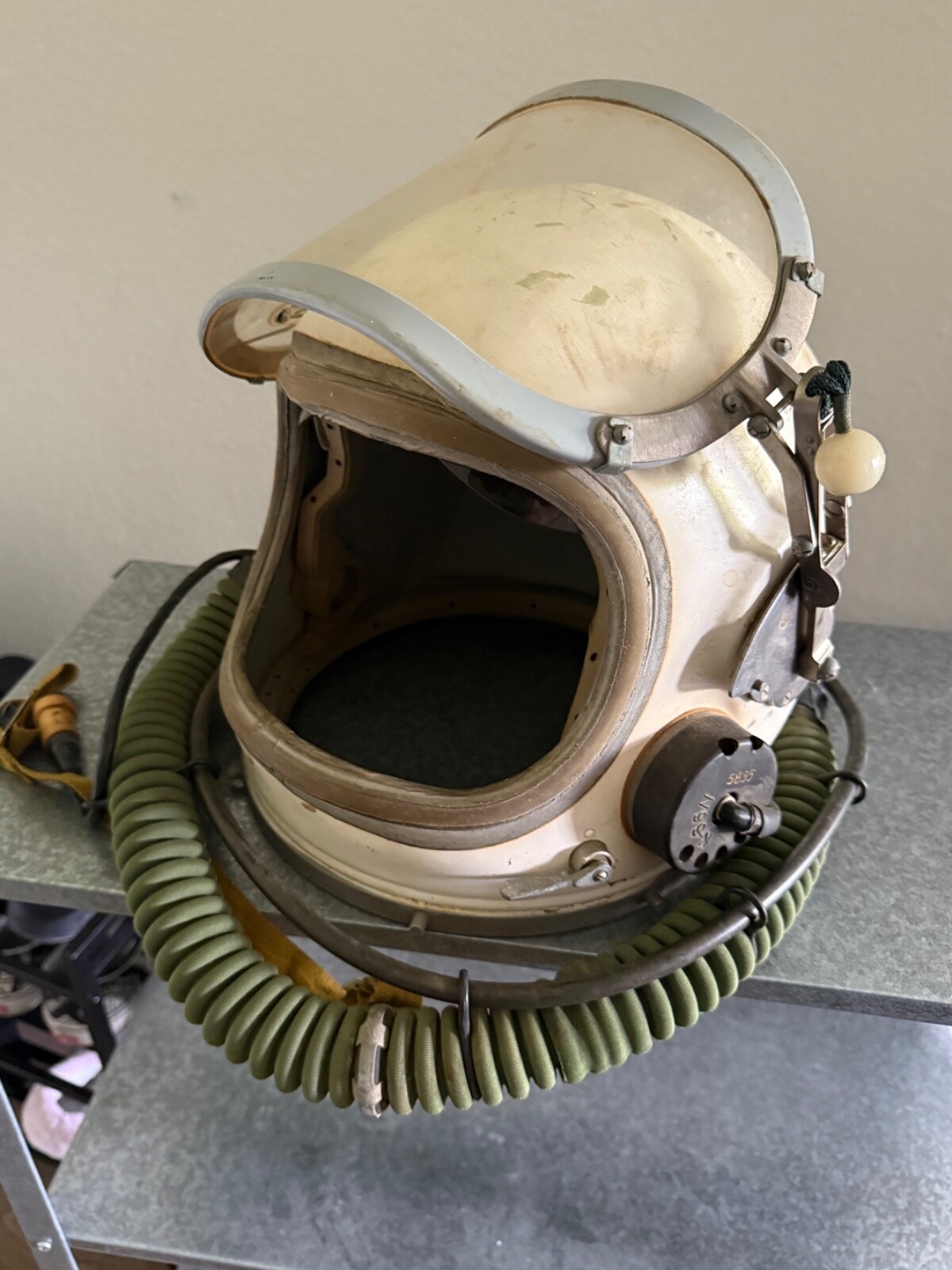 A 1960’s Soviet/Russian GSh-6A flight helmet / Warn during Afghanistan