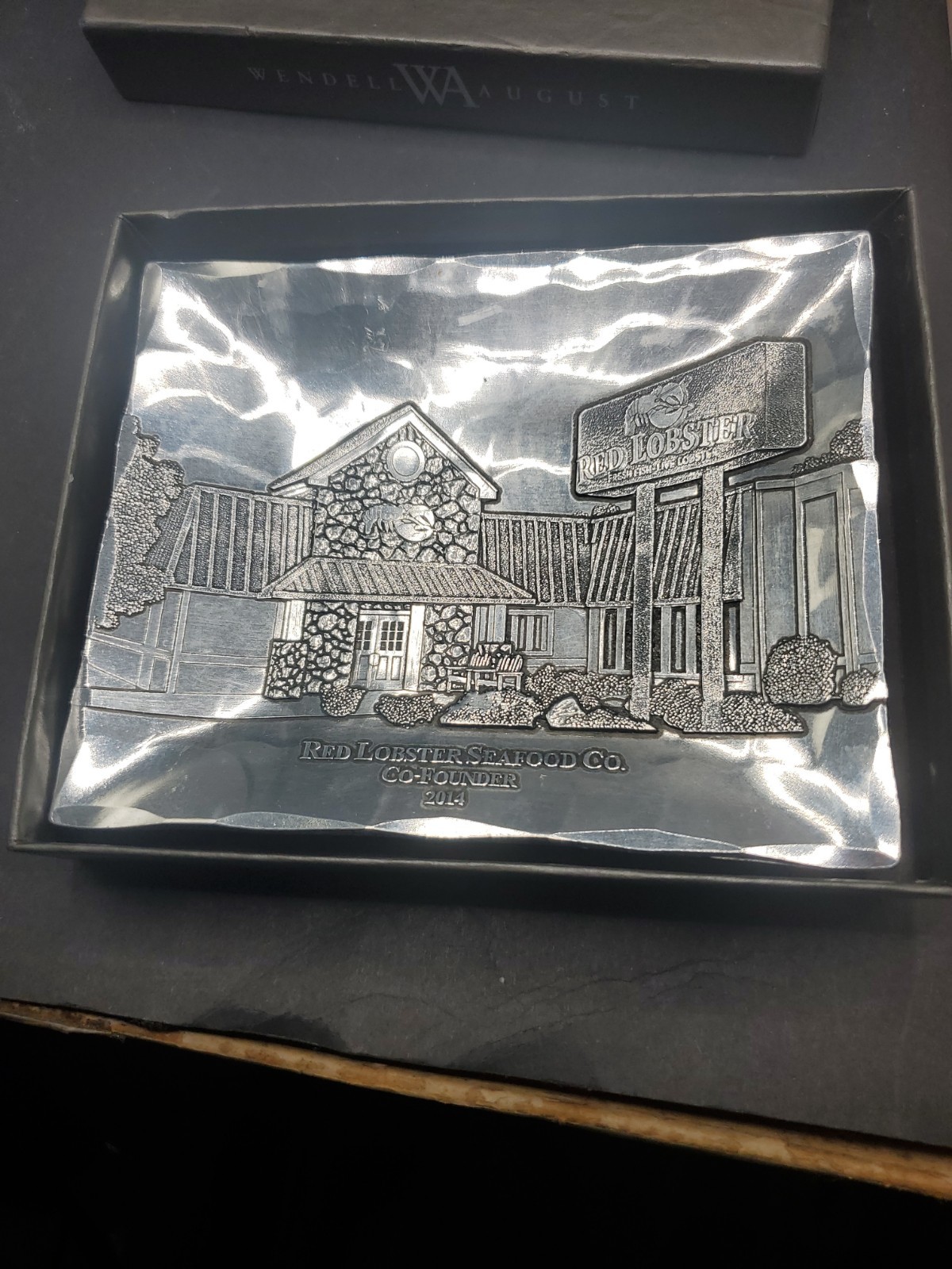 Wendell August Forge Red Lobster Co-Founder’s Tour 2014 Aluminum Tray/ Gift Box