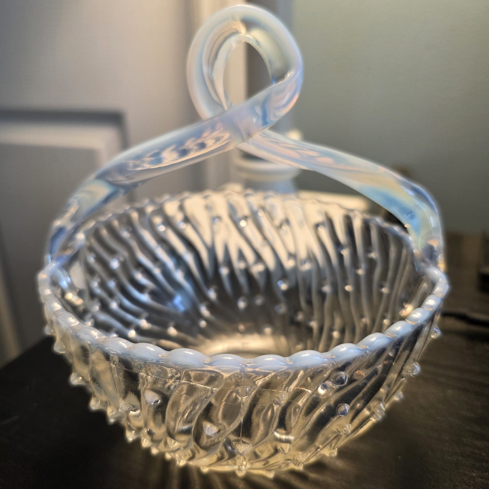 Jefferson Glass Opalescent Hobnail 6x5.5