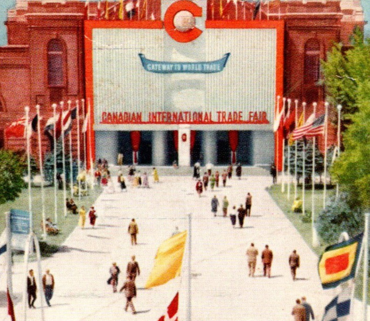 Vintage Postcard Canadian International Trade Fair Official Toronto Canada c1955