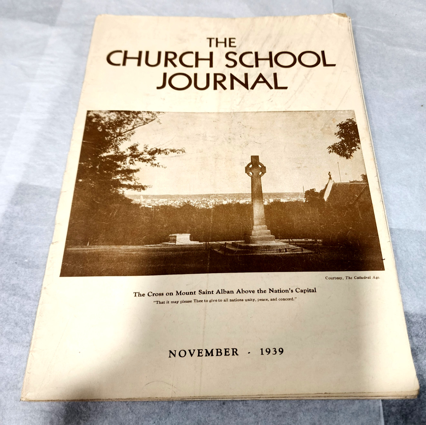 The Church School Journal VTG November 1939 Washington National Cathedral Peace The Church School Journal VTG November 1939 Washington National Cathedral Peace