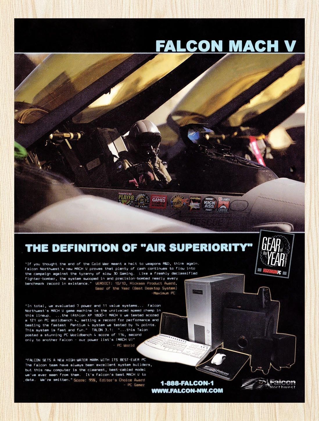 2002 Falcon Northwest Mach V Gear Of The Year Original Advertisement v2