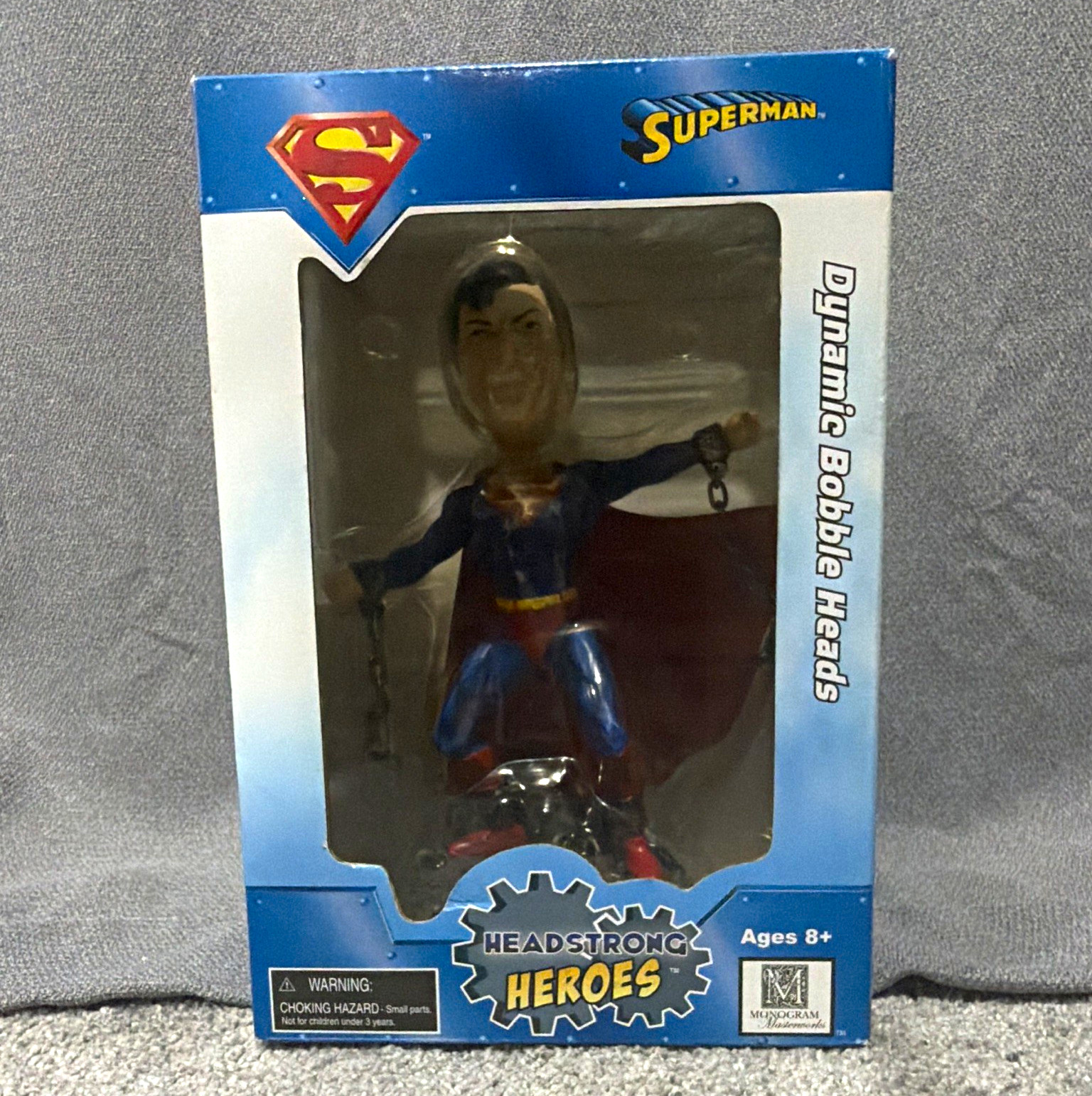 Monogram Headstrong Heroes Superman Bobblehead w/ Metal Chain