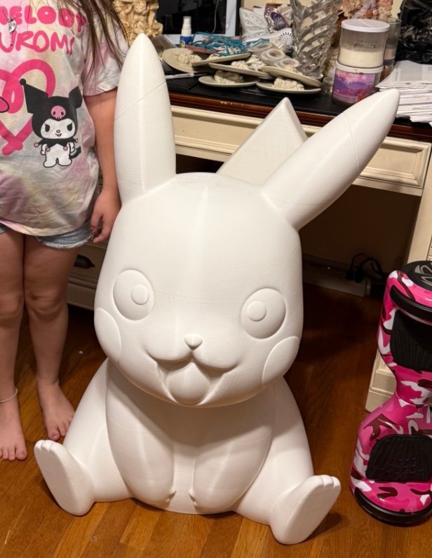 Life Size 3d Printed Pikachu Pokemon Figure Unpainted Life Size 3d Printed Pikachu Pokemon Figure Unpainted