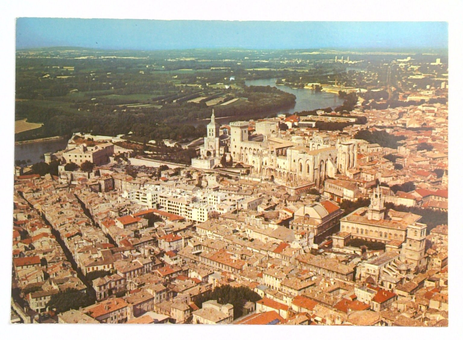 Vintage Avignon Aerial View Postcard Vaucluse France by Editions SL