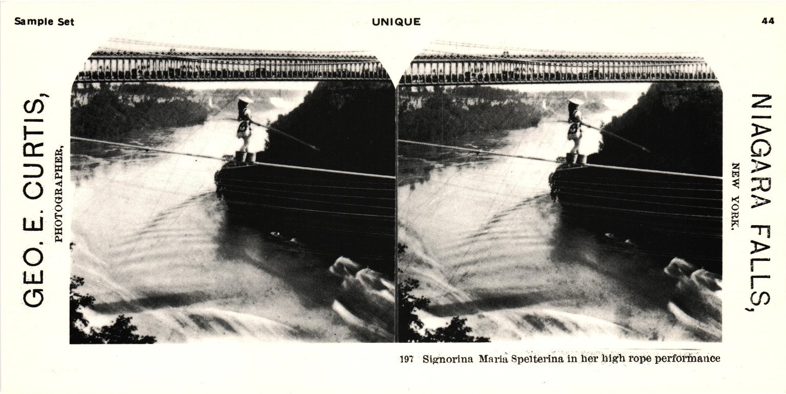 Niagara Falls Stereoview Curtis 1978 Black White Vintage Reproduction Niagara Falls Stereoview Curtis 1978 Black White Vintage Reproduction