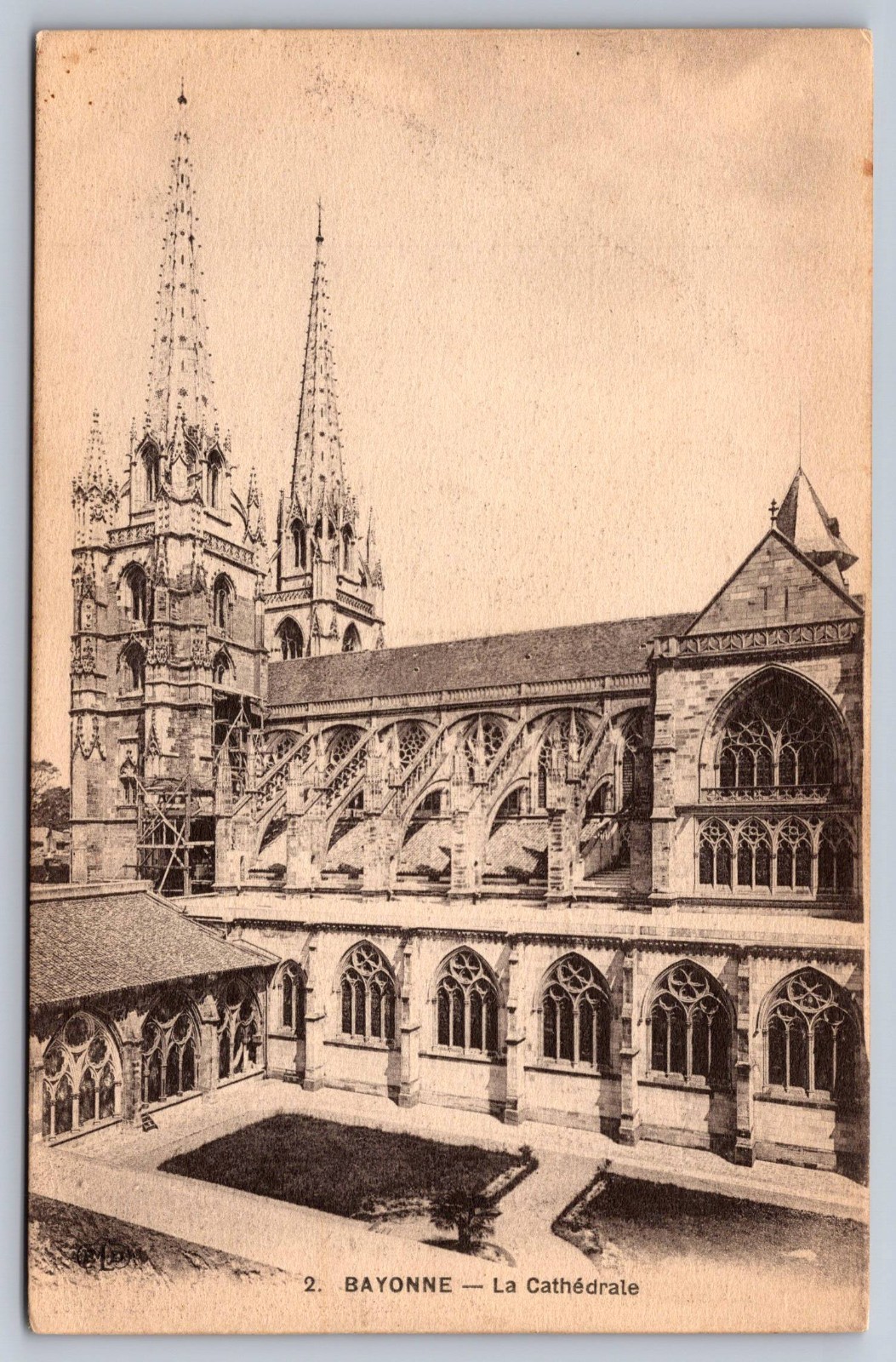 Bayonne France Cathedral of Saint Mary c.1919 Postcard