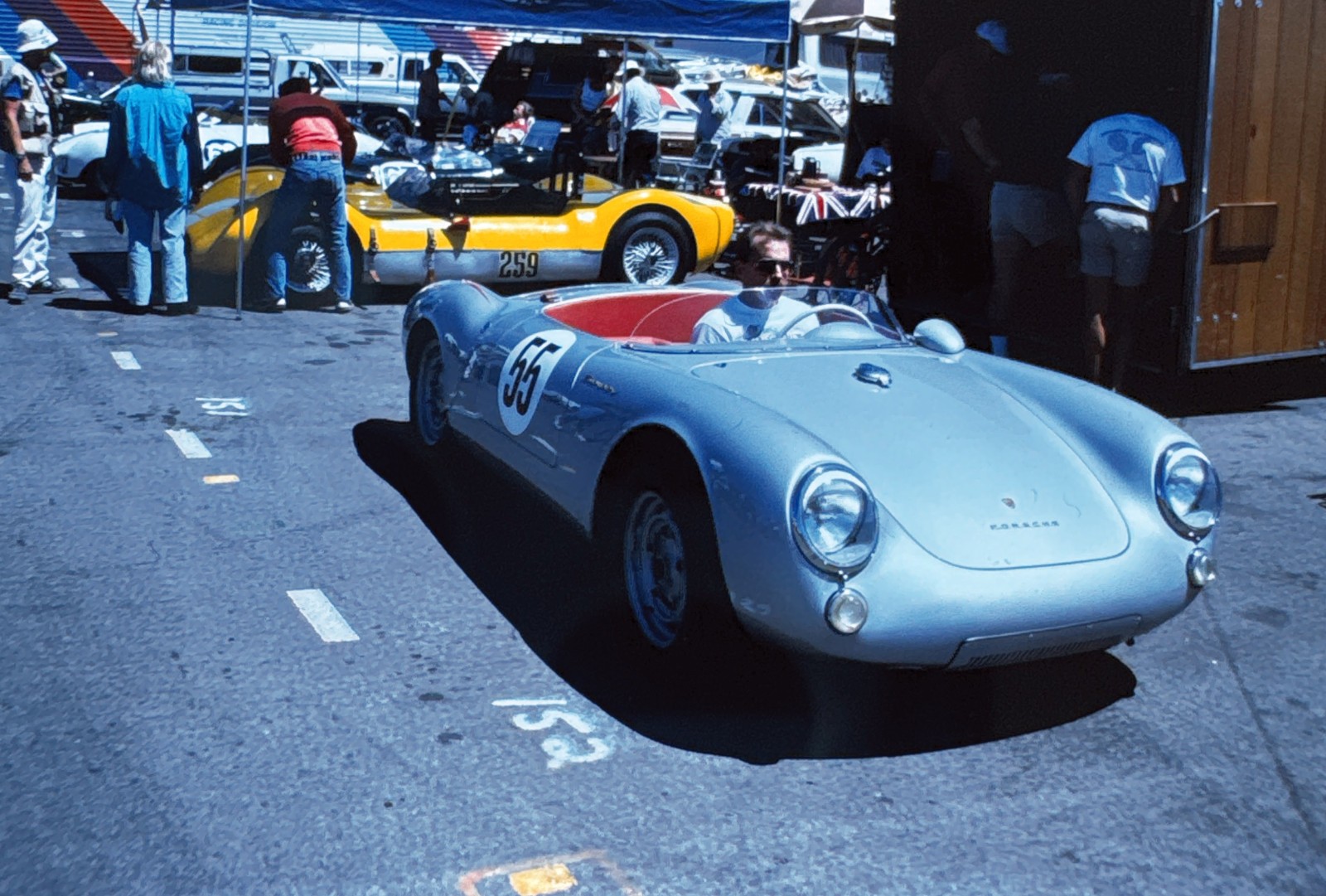 Vintage Porsche 550 Speedster Racing Car 35mm Slide Photo Kodak Kodachrome