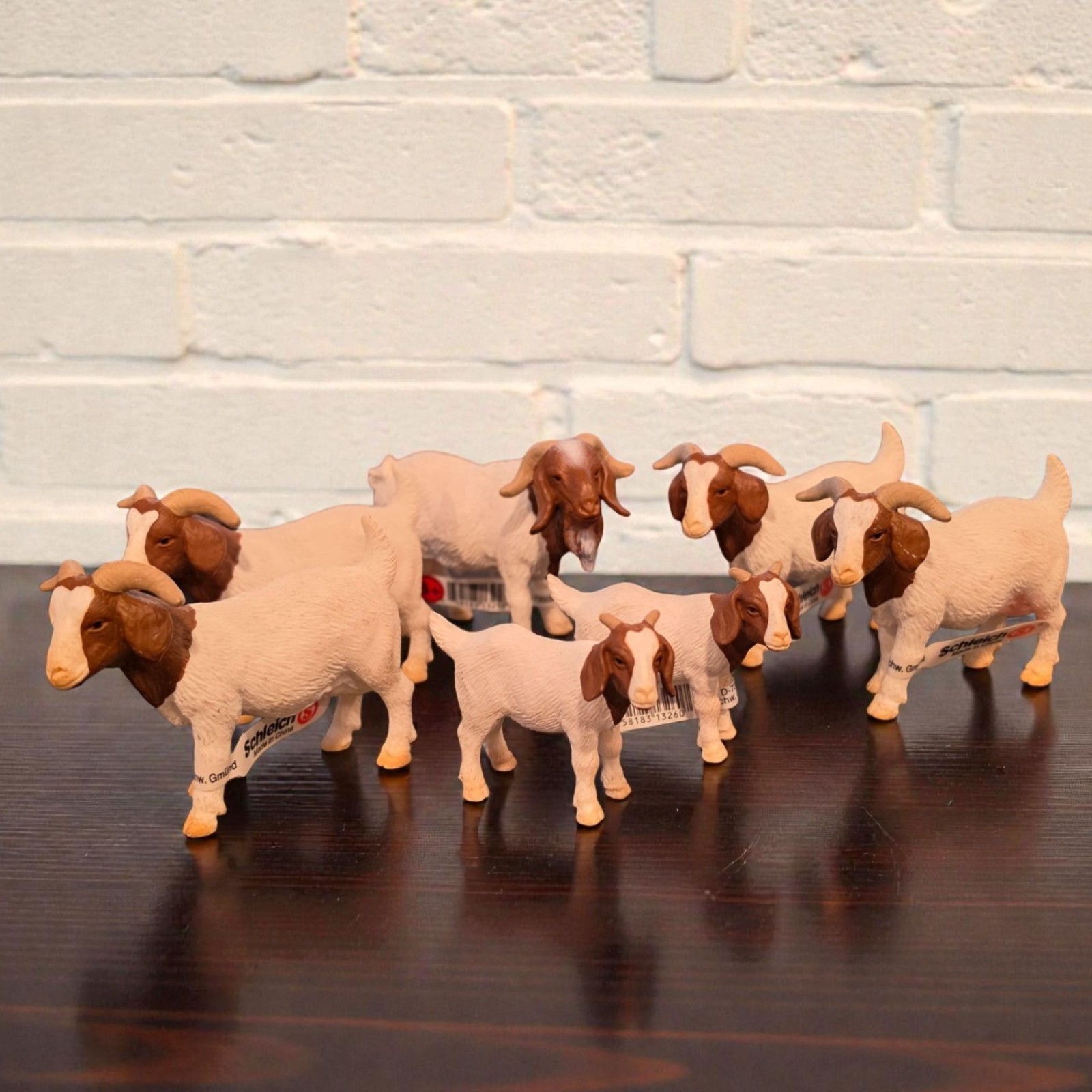 VINTAGE Schleich Retired Boer Goat MEGA LOT of 7 - ALL with ORIGINAL TAGS 2001