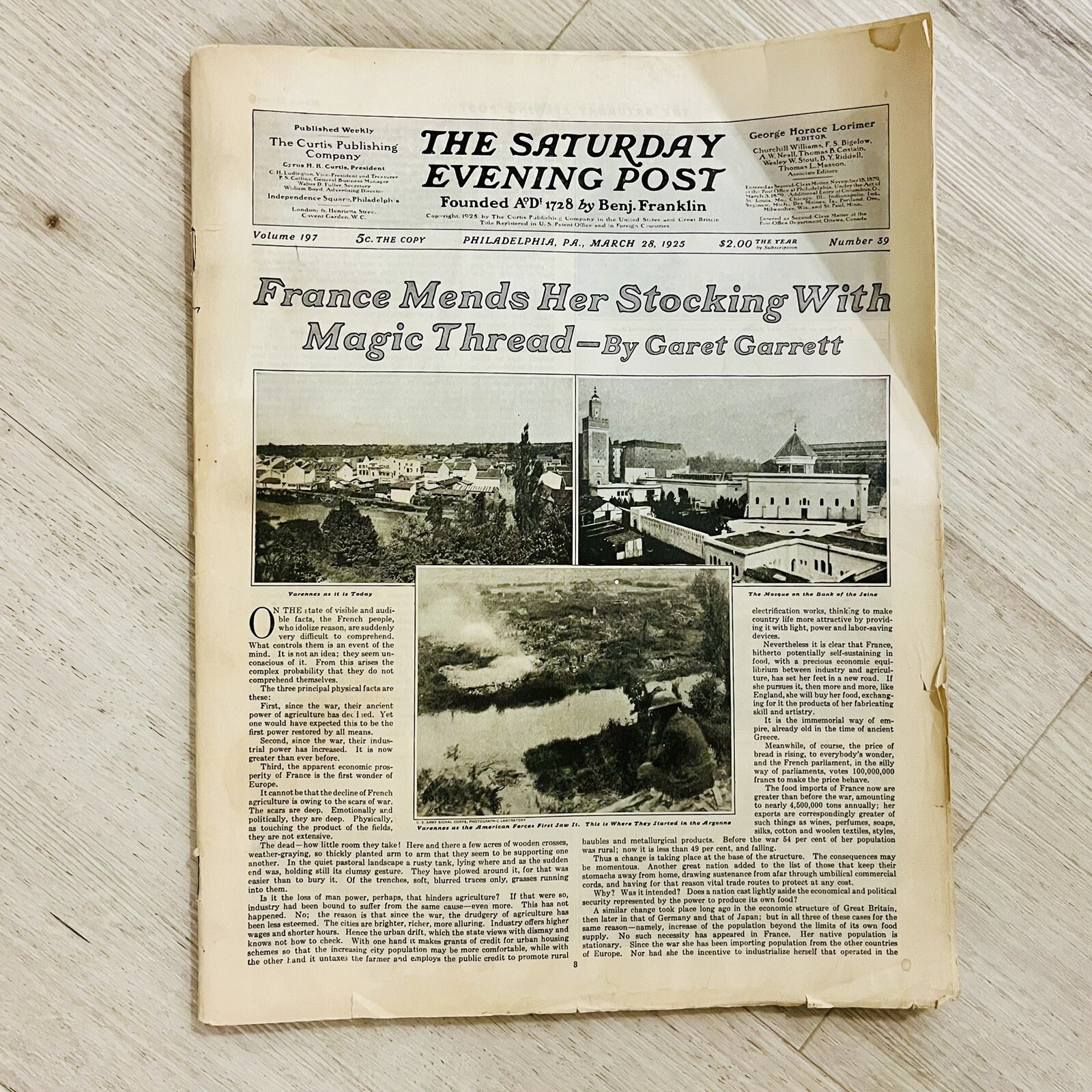 Rare The Saturday Evening Post March 28, 1925. Vol. 197 No. 89