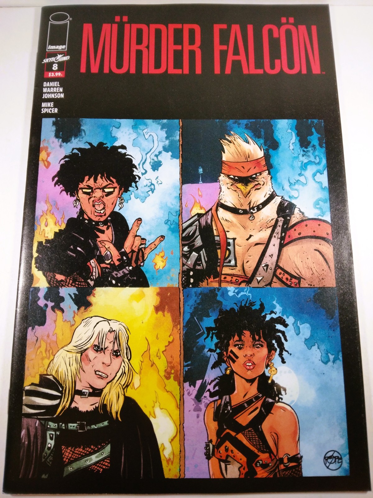 🔴🔥 MURDER FALCON #8 PAUL POPE MOTLEY CRUE VARIANT B DANIEL WARREN JOHNSON 2019