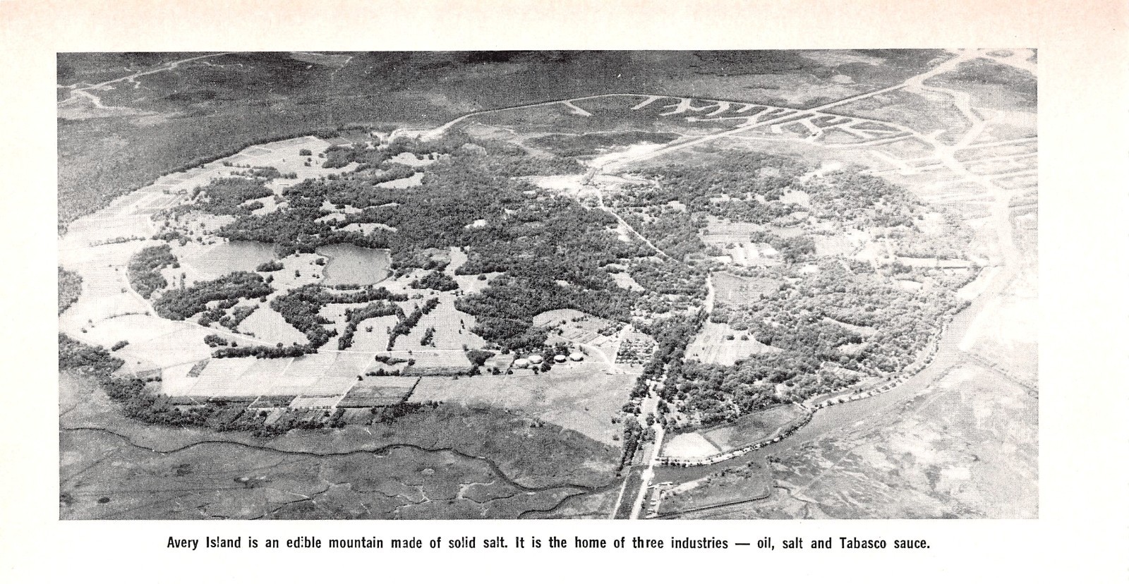 Avery Island Iberia Parish Louisiana Aerial View Tabasco Salt Mine 1971 Image