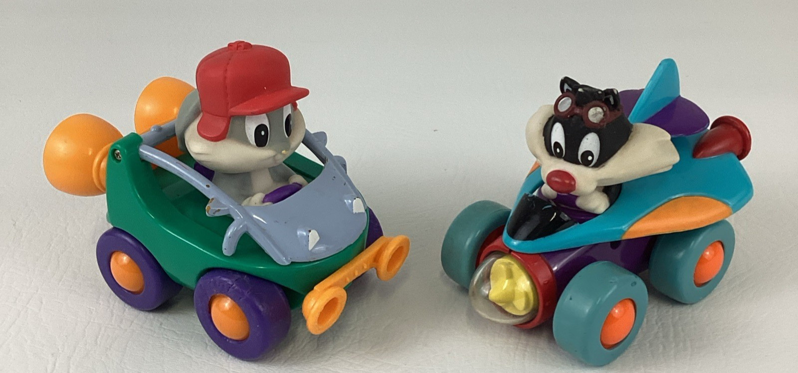 Warner Bros Baby Looney Tunes Cars Bugs Bunny Sylvester Cat Toys Vintage 1998