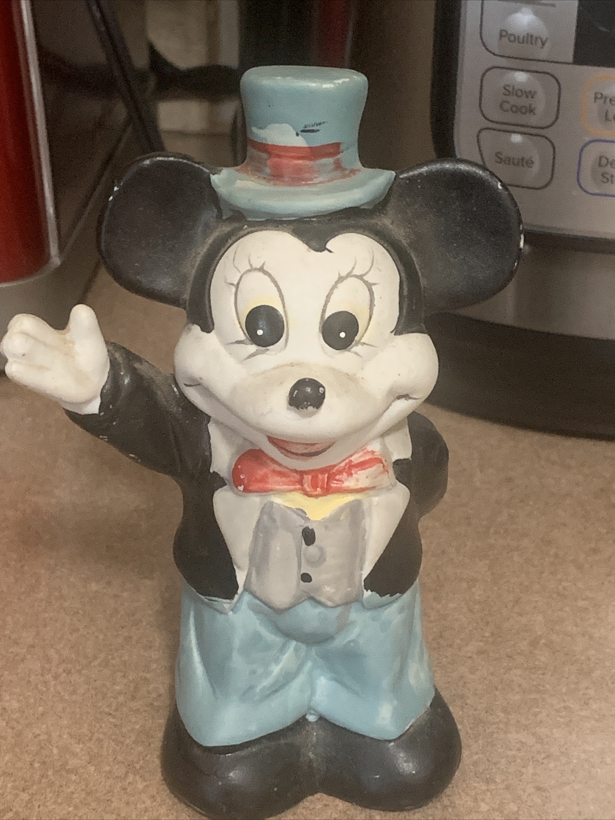 MICKEY MOUSE CERAMIC 6” BANK - VINTAGE? REPRODUCTION? DISNEY?
