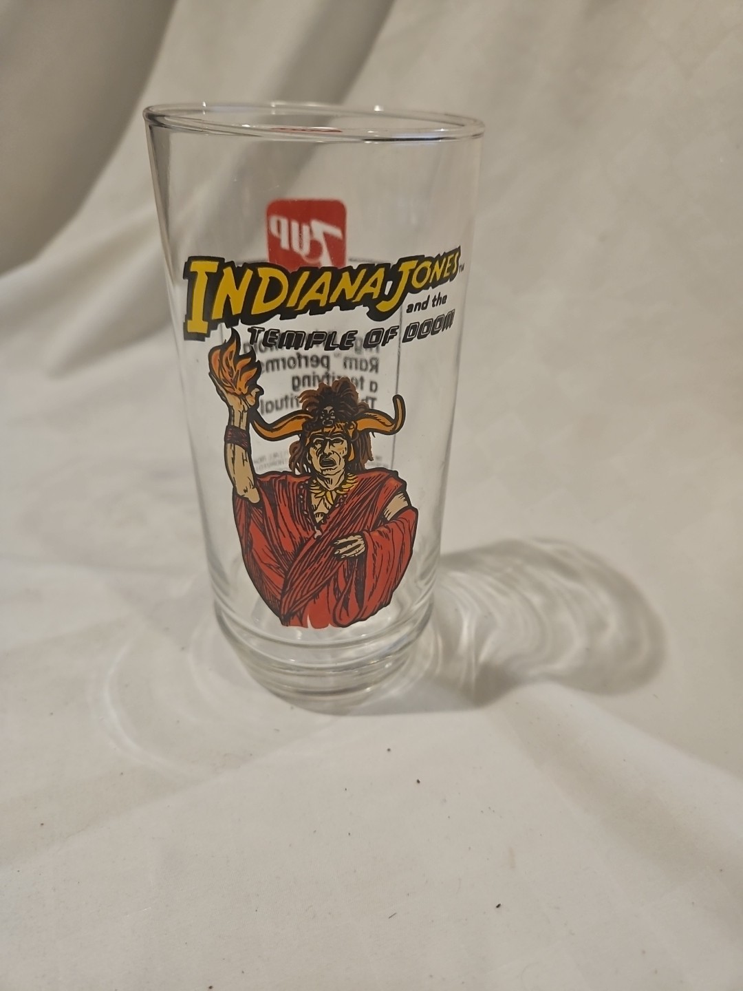 1984 Indiana Jones Temple Of Doom Mola Ram Promo Drink Glass 7Up Brown\'s Chicken