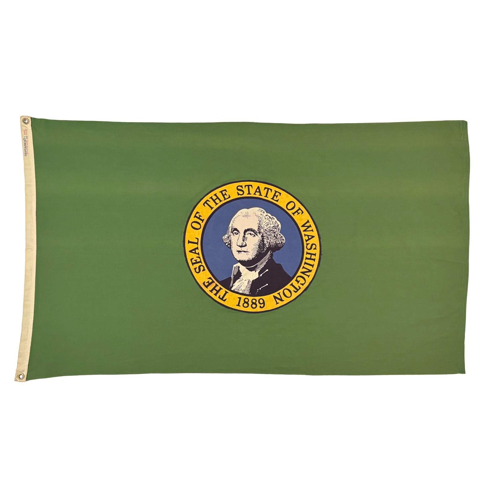 Vintage Cotton Washington State Flag Old Cloth USA Textile Art George Seattle