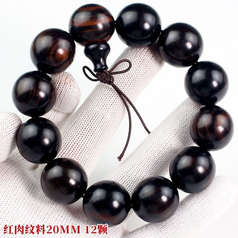20mm*12 Natural Wood Mala Buddhist Beads Men Fashion Jewelry Lucky Big Bracelet