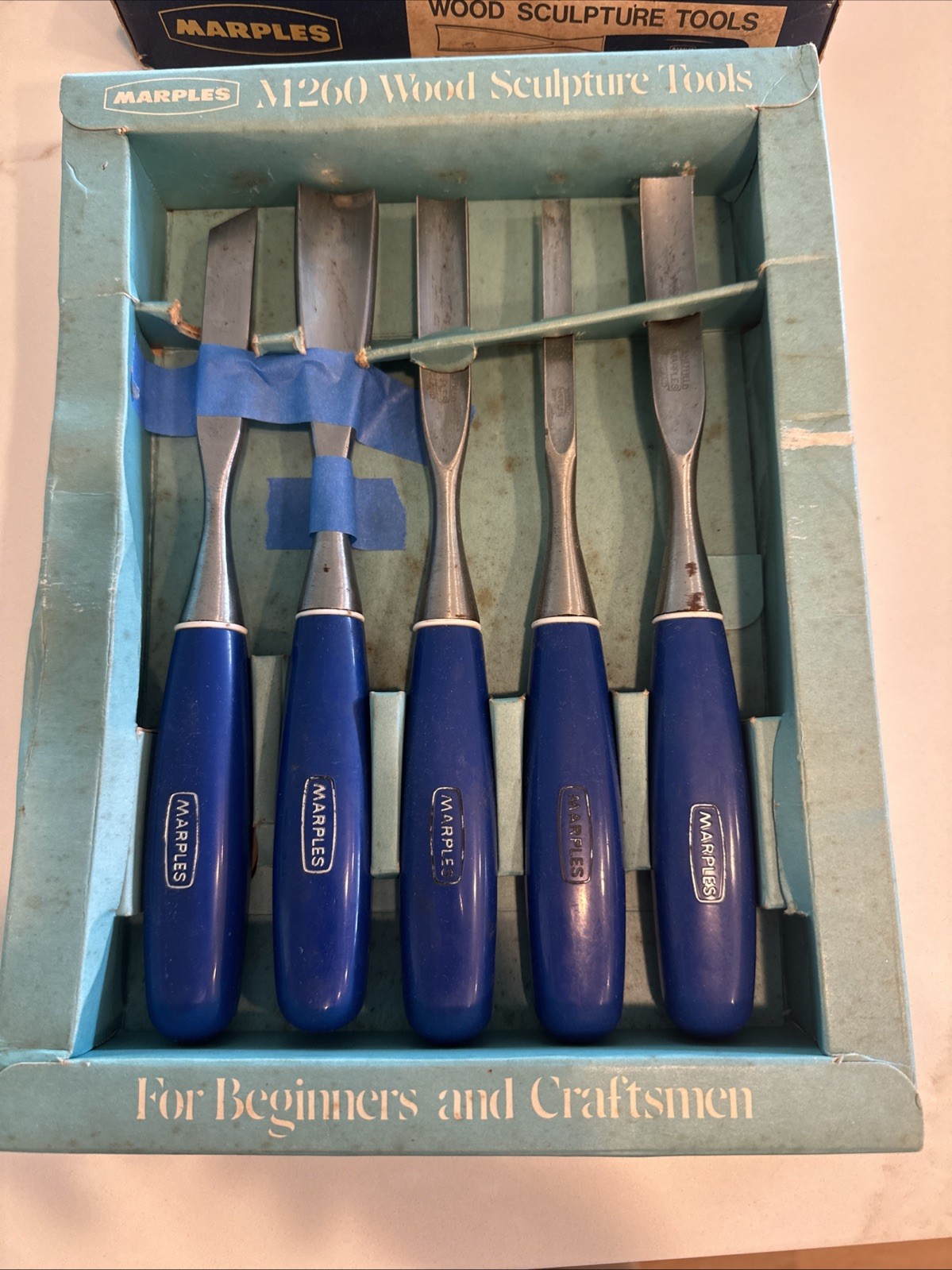 Vintage Marples Wood Carving Tools Set of 5 No. M 260 Sheffield England