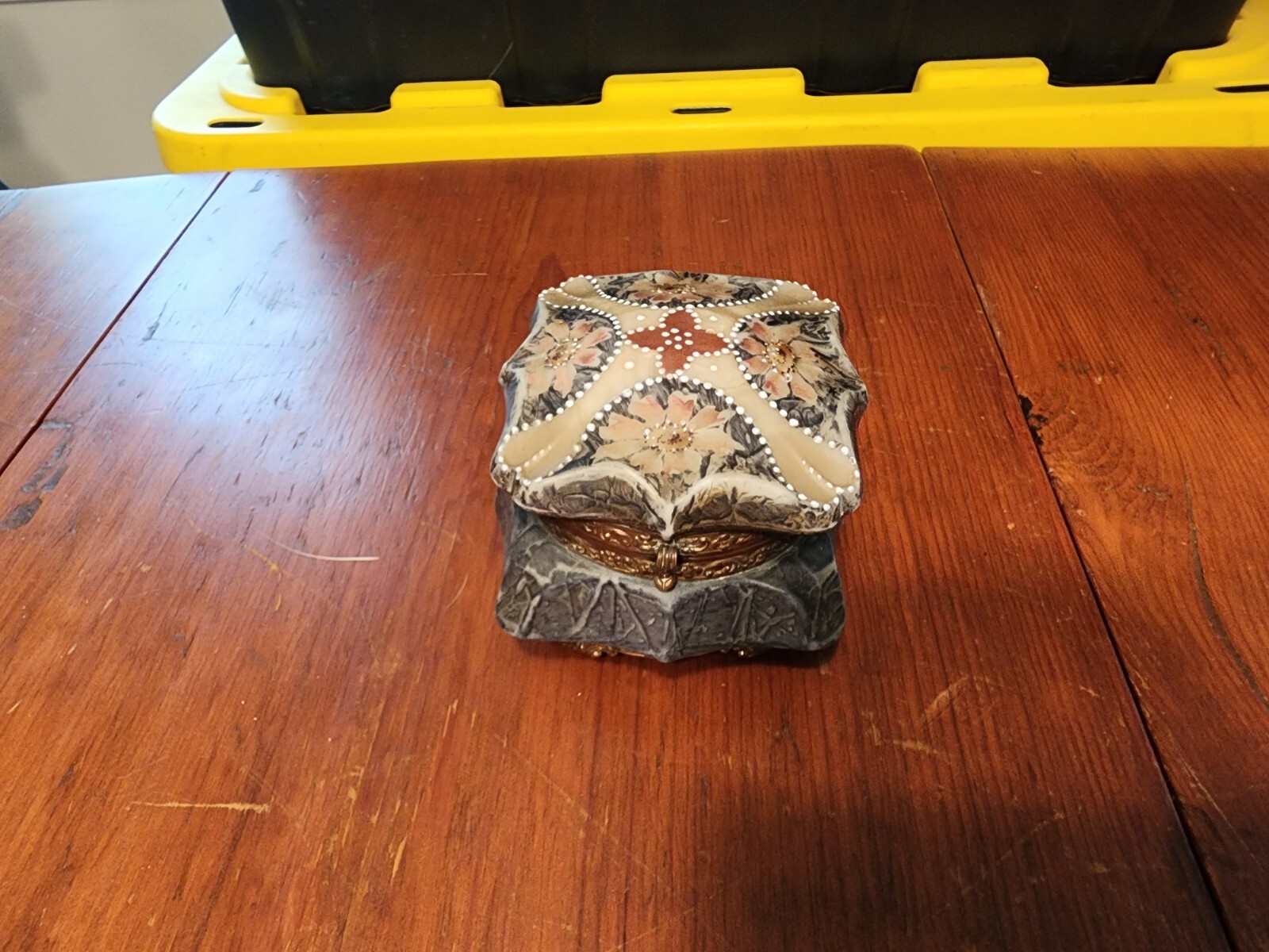 Beautiful Antique C. F. M. Co. Makara Wavecrest Trinket Box