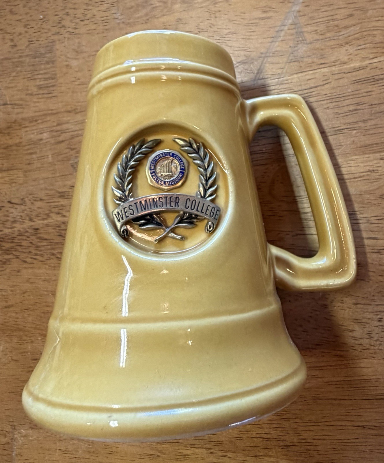 Westminster College Fulton Missouri Stein Mug Pottery Stamped Jostens Lindor