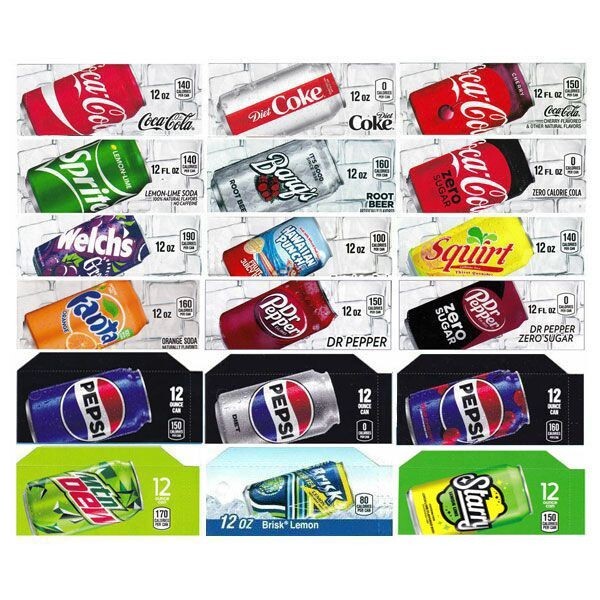 18 Flavor strips, Coke, Pepsi soda machines, fits Dixie Narco, Vendo
