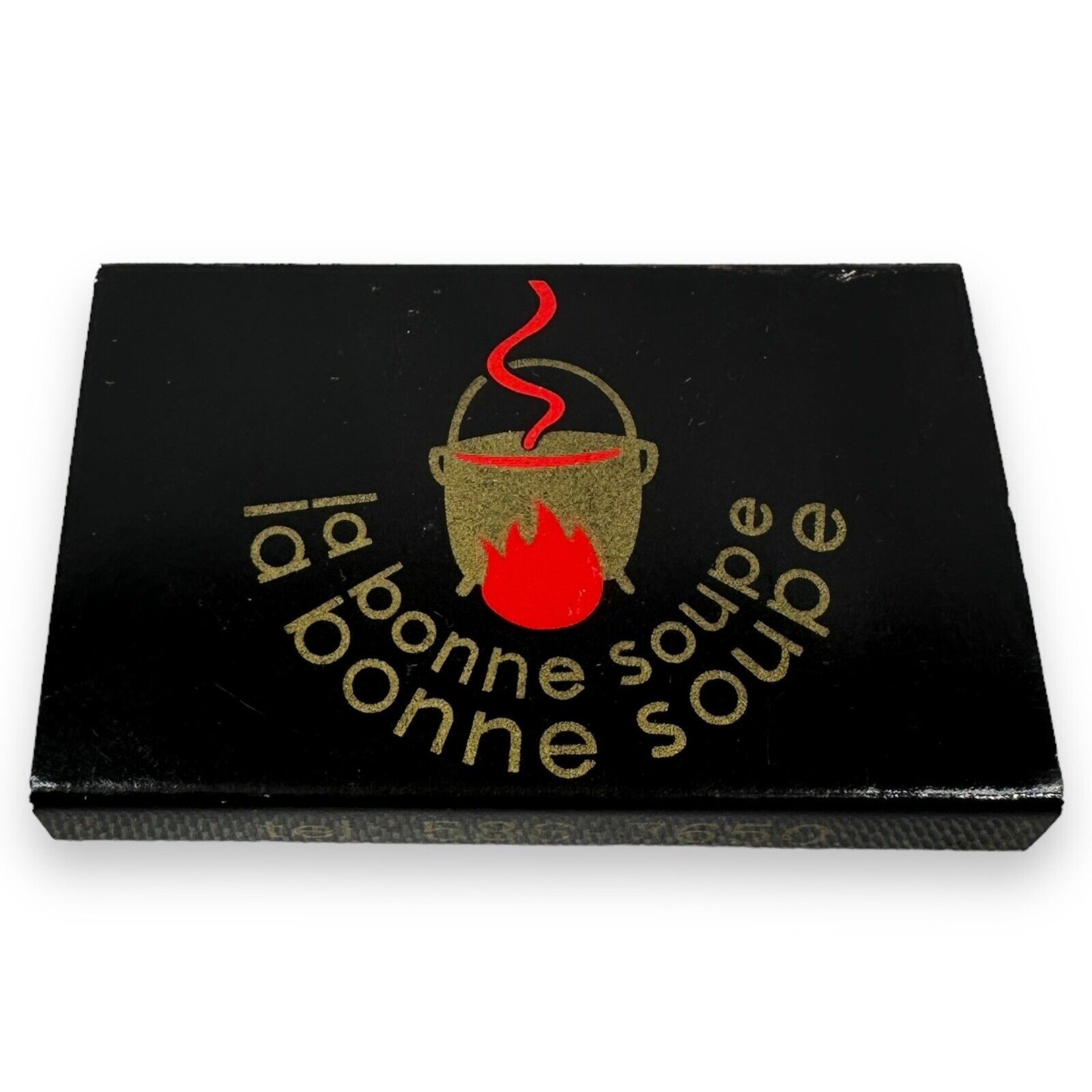 Vintage La Bonne Soup E NYC Matchbox Matches French Restaurant Match Stick Box