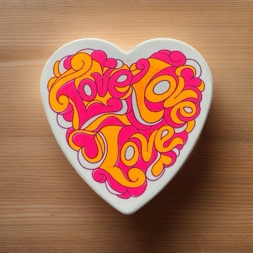 Vintage LOVE Plastic Psychedelic MOD 5” Heart Trinket Box 60s 70s Pink Orange Vintage LOVE Plastic Psychedelic MOD 5” Heart Trinket Box 60s 70s Pink Orange