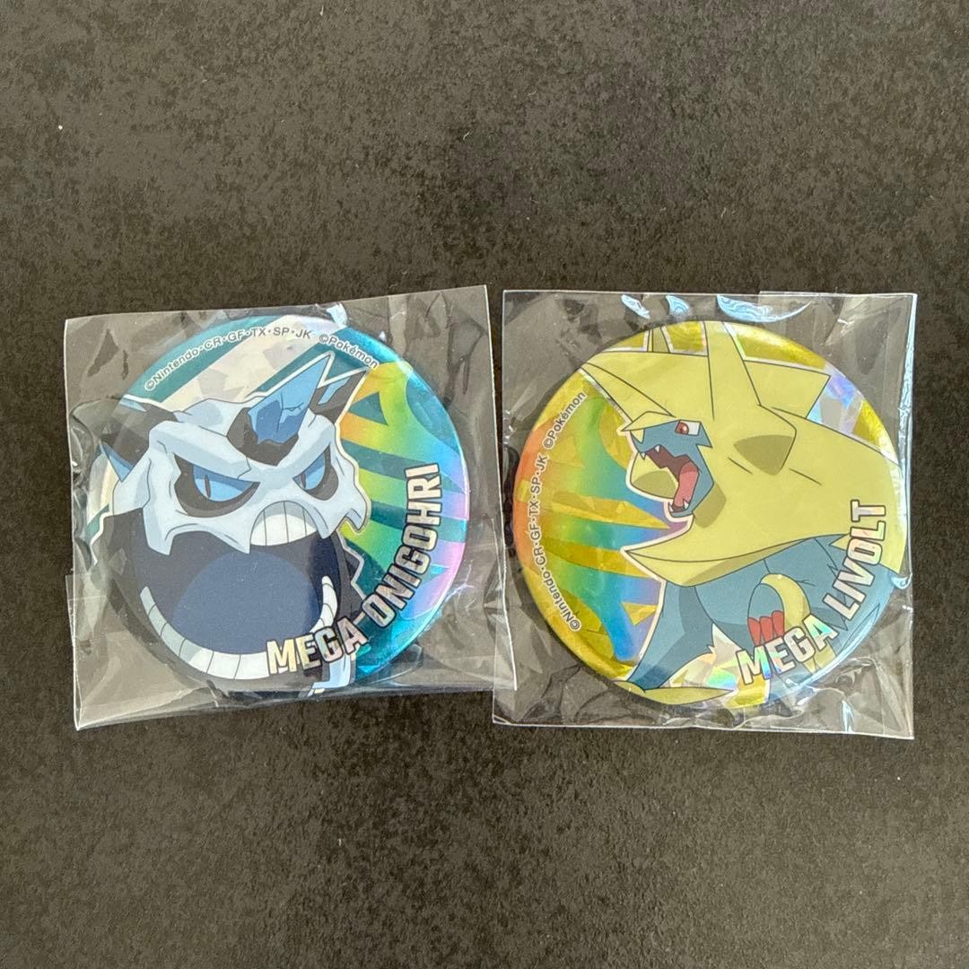 Pokemon Sparkle Can Badge Collection Mega Manectric Glalie Set of 2