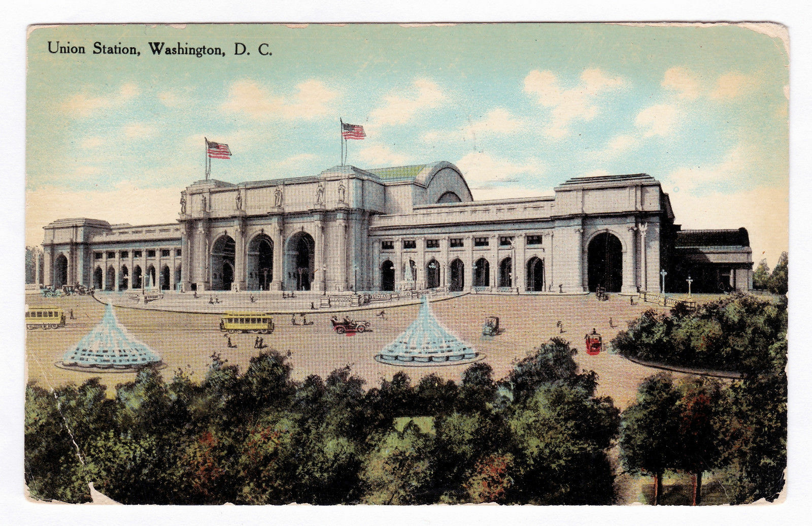 1910 Washington D.C. Postcard The New Union Train Station RR DC Railroad DB